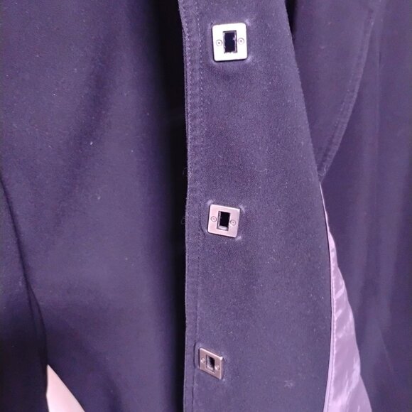 Calvin Klein Black Blazer – Women’s Size 12 – Silver Square Buttons – Lining Tea - Picture 4 of 11
